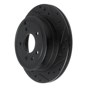 Chevrolet Captiva Brake Rotor (1) - Rear Right - R1 Concepts - Drilled & Slotted - Black - `07-`15